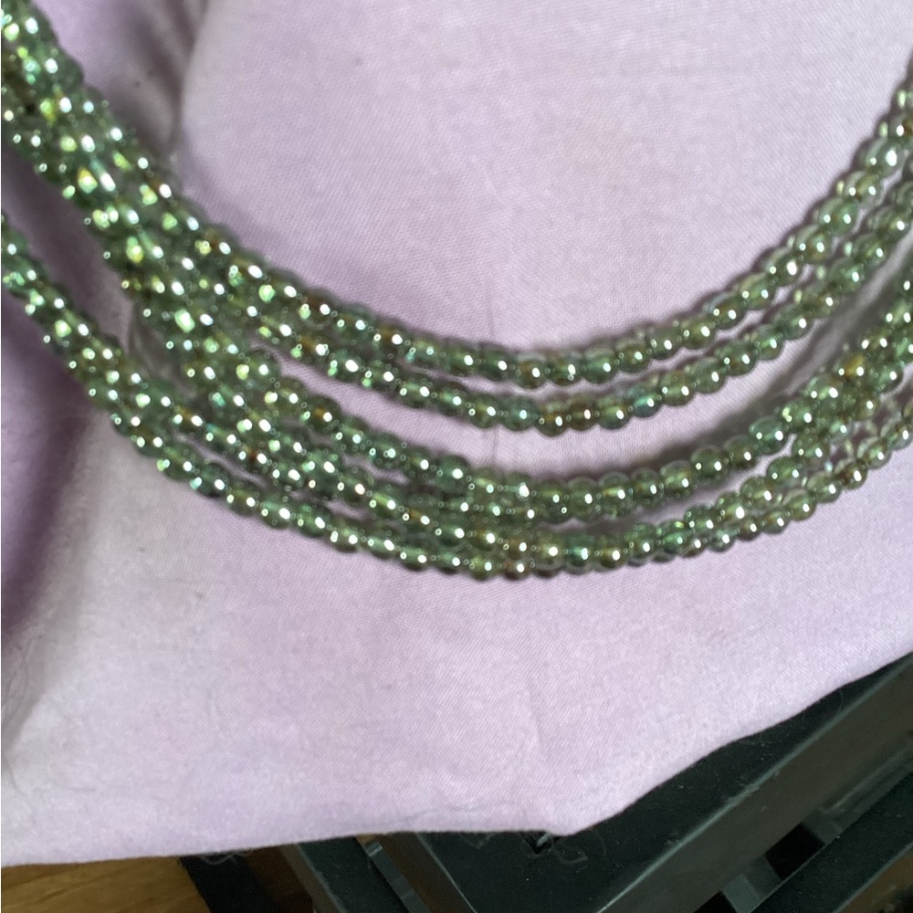Necklace ,  5 strands , beads nice piece  see worn on other people